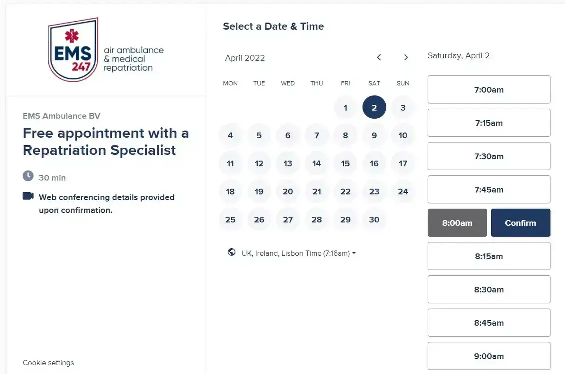 Speak to a human being – at a time that suits you