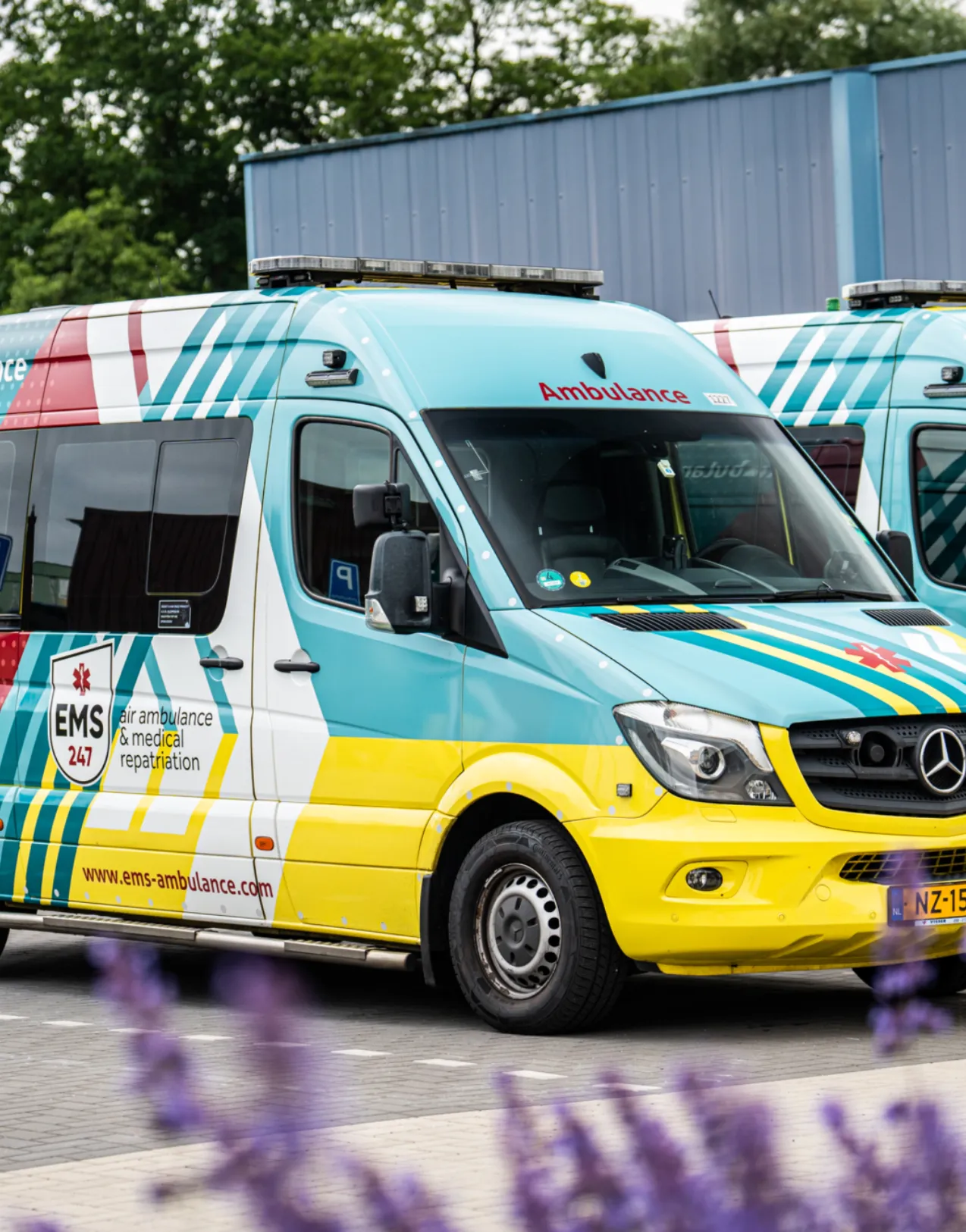 Private Ambulance on the road