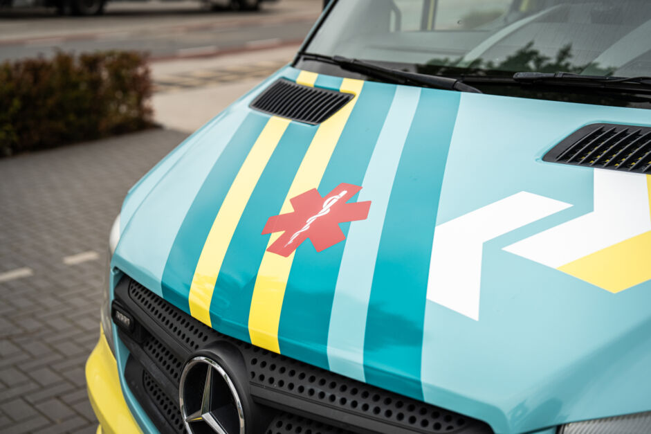 Road Ambulance medical repatriation with EMS Ambulance