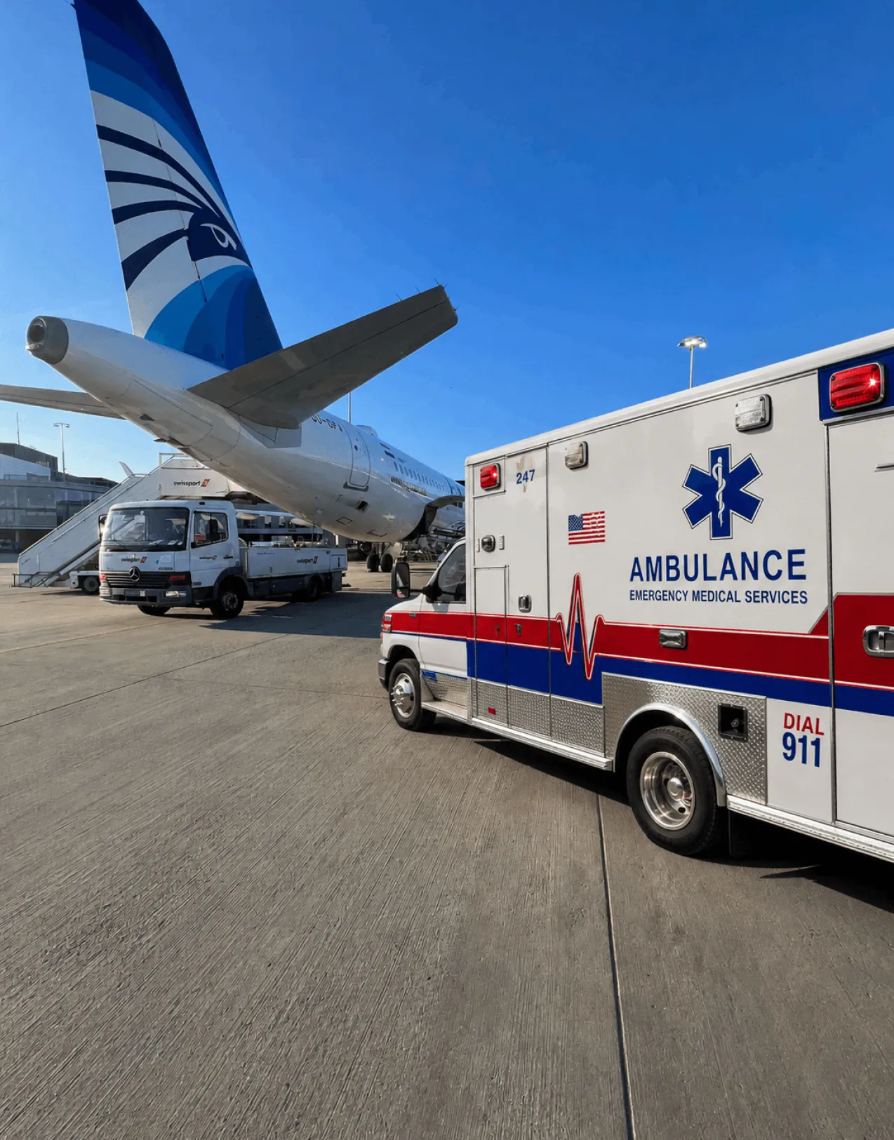 Ems air ambulance bed to bed service