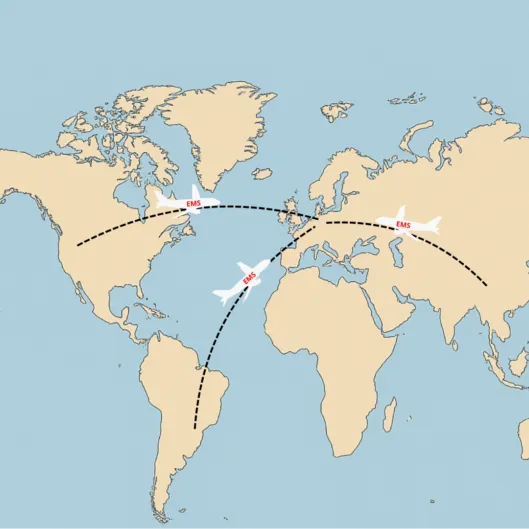 World Map EMS Aircraft DU