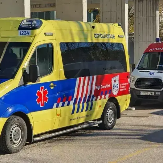 Behind the scenes on a road ambulance