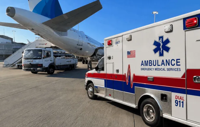 Ems air ambulance bed to bed service
